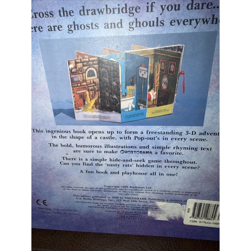Ghostorama 3-D Diorama Pop-Up Haunted Halloween Castle Book Game Vintage‎ 1998